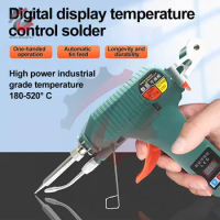 Hand-held Portable Electric Soldering Iron Digital Display Welding Machine Temperature Adjustable Auto Send Tin Welder 180-520℃