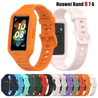Silicone Strap For Huawei Watch Band 8 7 6 Replacement Smartwatch Wristband correa Strap bracelet for honor Band 6 Accessories