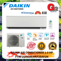 (SAVE 4.0) DAIKIN Emas Besar -- Penghawa Dingin  (4 STAR) AIR CONDITIONER 1HP INVERTER  FTKF25BV1MF-