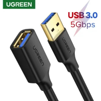 UGREEN USB Extension Cable USB 3.0 Extender Cable Type A Male to A Female USB to Data Transfer for Smart TV PS4 Laptop Computer
