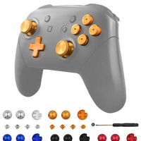 DATA FROG Metal Thumb sticks Compatible Nintendo Switch Pro Controller Joystick Grip Cap ABXY Buttons For Switch Pro Gamepad