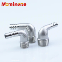 8mm 10mm 12mm 14mm 15mm 16mm 20mm 25mm 32mm Hose Barb x 1/4" 3/8" 1/2" 3/4" 1" BSP Male SS304 Stainless Steel Elbow Pipe Fitting
