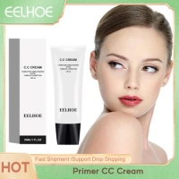 EELHOE CC Cream Primer Makeup Base Concealer Foundation Face Base Cream Moisturizing Foundation Cosmetics Soft Matte Face Primer
