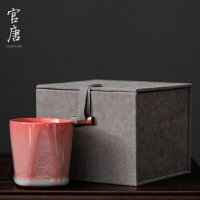 官唐冰花主人杯單杯女青瓷茶杯陶瓷品茗杯茶盞窯變功夫茶具禮盒裝