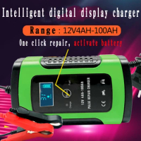 Universal Full Automatic Car Battery Charger 12V 6A Pulse Repair Charger with LCD Display AGM GEL WET Lead Acid Battery Charger