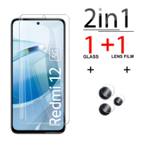 2in1 Full coverage Anti-Scratch Tempered Glass For Xiaomi Redmi 12 4G 5G readmi Red Mi redmi12 Lens Screen Protector 6.79 inch