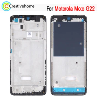 For Motorola Moto G22 Front Housing LCD Frame Bezel Plate Repair Replacement Part