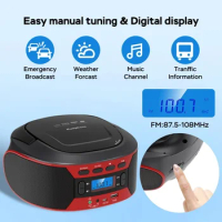 Wireless Bluetooth CD MP3 player portable Boombox home CD music Walkman LED display screen FM radio supports USB drive AUX