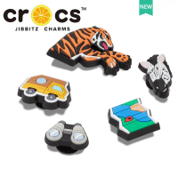 Khóa Giày, Jibbitz, Thiết Kế Charm Chữ Thập Chủ Đề Du Lịch, Họa Tiết Hổ Và Ngựa Vằn, Thích Hợp Cho G