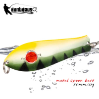 hunthouse metal fishing lures spinners spoon hard artificial baits trolling sinking LW810 75mm 11g brass pike Perch freshwater