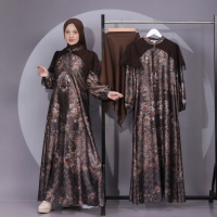 ALLORA Mayra Set Hijab Dress Gamis Busui Halus Adem Lembut Kualitas Butik by Allora Boutique