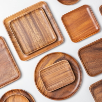 南美胡桃木盤子日式相思木質托盤ins實木碟子點心干果盤家用餐盤