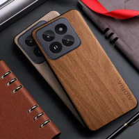 Case for Xiaomi 14 13 12 12S 11 Pro Ultra Lite 11T 12T funda bamboo wood pattern Leather cover for xiaomi 14 13 12 11 case capa