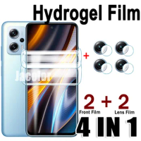 4in1 Hydrogel Film For Xiaomi Poco X4 X3 NFC GT Pro 5G X 4 3 X4GT X4Pro X3GT 4GT 4Pro 5 G Camer Lens Full Cover Screen Protector