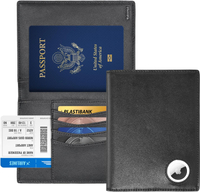 Passport Holder with Airtag Slot Passport Holder Travel Wallet for Men and Women Airtag Passport Wal