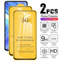2 Pcs 9D Full Glue Glass Protective For Xiaomi Mi 11 Lite 5G Mi11 Light Xiomi 11lite 11i Mi11lite Screen Protector Tempered Film
