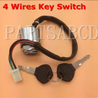 4 Wires ATV Quads Ignition Key Switch For 4 Wheeler Go Kart Motorcycles Pit Dirt Bike