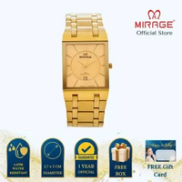 Mirage Jam Tangan Pria Analog 7908 M Gold Original Stainles Plat Gold