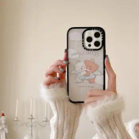 Casetify Co Branded Mikko Sticker Little Bear Iphone 15 Pro Max Apple 14 Phone Case 13/12/11 Lovers Acrylic Protective Sheath