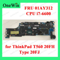 01AY312 for T560 20FH 20FJ ThinkPad Lenovo Laptop Integrated Motherboards 100% Original HD AMT=Y TPM=Y WIN MB CPU SR2F1 i7-6600U