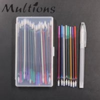 45Pcs Water Erasable Pen ink Soluble Disappearing Fabric Marker Refills Cross Stitch Pen &amp; Storage Box DIY Sewing Accessories