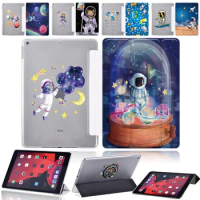 Tablet Case for Apple IPad 7 8 9th 10.2 Gen/Air 1 2 3 4/mini 1 2 3 4 5/ipad 5 6th Gen Printed Astronaut Smart Stand Folio Cover