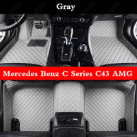 Custom Car Floor Mats for Mercedes Benz C Series C43 AMG C63 C180 C200 C250 C280 C300 C350 C400 Sedan All Weather Foot Mat Pads