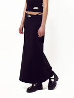 Jersey Maxi Skirt Double Label Black F