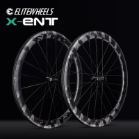 ELITEWHEELS 700c New Product Road Bike Carbon Wheelset X WEAVE Finish Rims Tubeless Ready Straight Pull Hub Racing Bicycle Wheel