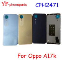 AAAA Quality 6.56" Inch 10Pcs For Oppo A17K Back Battery Cover Rear Panel Door Housing Case Repair Parts