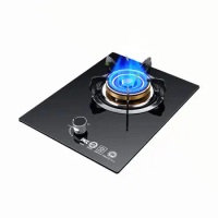 Tempered Glass Panel/4.0KW Household Single-Burner Gas Stove/Desktop Embedded Dual-Purpose Natural Liquefied Gas Stove