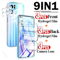 9in1 Safety Full Covers Front Back Hydrogel Film for Oppo Reno7 Pro 5G Fingerprint Screen Protectors for Oppo Reno 7 Camera Lens