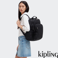 Kipling 經典黑菱格紋印花機能手提後背包-SEOUL
