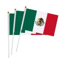 Cờ Mexico World Cup 2026 14 × 21 20 × 28 cm Cờ Mexico sào cắm Cờ World Cup Polyester Mỹ Mexico 2026