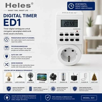 Heles ED1 Timer Listrik Digital Stop Kontak [Timer 24 Jam]