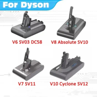 6000mAh for Dyson V6 V7 V8 V10 Rechargeable Bateria SV10 SV11 SV12 SV09 Vacuum Cleaner Battery DC58 Battery for Sony Battery Cel