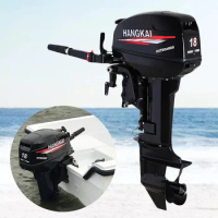 18hp 2 Stroke Outboard Motor 246cc Heavy Duty Hangkai Outboard Motor Cdi Ignition Water Cooling System Fishing Boat Engine