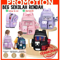 ~Ship From KL~ Primary School Bag Melody School Bag Pink School Bag Girl Boy Backpack Primary School