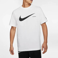 【NIKE 耐吉】NIKE AS M NSW SWOOSH TEE 黑色 白色 刺繡小字 大勾 雙勾 短T(CK2253-100)