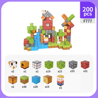 Minecraft toysMagnetic Cube Building Blocks Magnet Assembly Magnetic Blocks Strong Magnetic Geomet