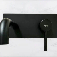 Keran air kran aer tembok dinding wall mount hitam mixer WEIN BK1203 Black
