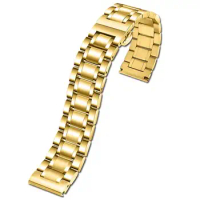 PCAVO For diesel DZ7333 DZ4344 Watch large dial Men metal stainless steel watch band gold strap 24MM 26MM 28MM Bracelet