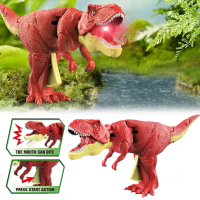 Đồ chơi khủng long có thể ấn và lắc, cầm tay, đèn khủng long Rex, tiếng gầm của khủng long, dành cho
