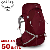【OSPREY 美國 AURA AG 50 S 登山背包《輻射紅》47L】登山包/自助旅行/雙肩背包/行李背包
