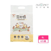 【NU4PET 陪心寵糧】豆砂包 超凝結條形豆腐砂 6L*4包組(貓砂)