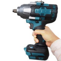 18V 2200N.m Brushless Cordless Electric Impact Wrench Rechargeable 1/2" Wrench Drill Power Tools compatible for Makita Battery