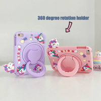 Sarung Pelindung Tablet Mudah Alih, Reka Bentuk Putar 360, Slot Pen Unicorn 3D, Diperbuat daripada S