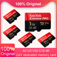 SanDisk 32Gb 64GB Extreme Pro Card Micro SD Card SDXC UHS-I 128GB 256GB U3 V30 TF Flash Cards Memory Card Adapter for Camera DJI