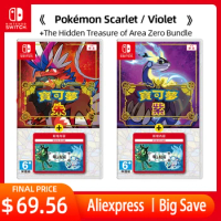 Nintendo Switch Game Deals - Pokémon Scarlet &amp; Violet +The Hidden Treasure of Area Zero Bundle - Games Cartridge Physical Card