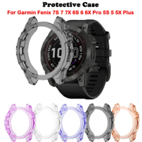 Soft TPU Case Cover For Garmin Fenix 7 7S 7X 6 6S 6X Pro 5S 5 5X Plus Smart Watch Protection Case Frame Cover Bumper Shell